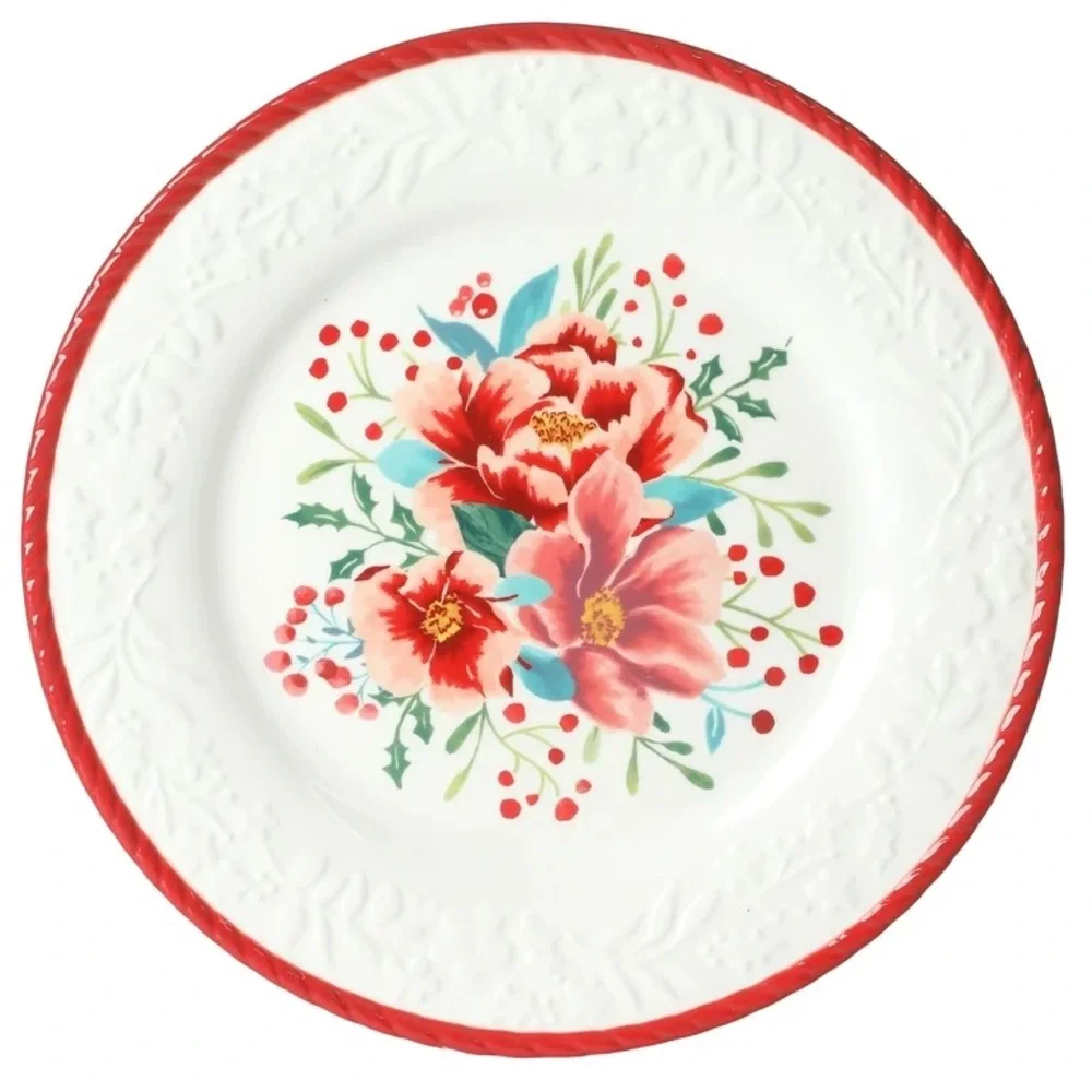 The Pioneer Woman Merry Meadow red holiday Dinnerware Set